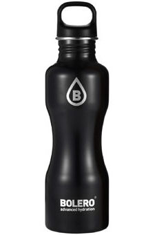 Trinkflasche schwarz metallic 750 ml